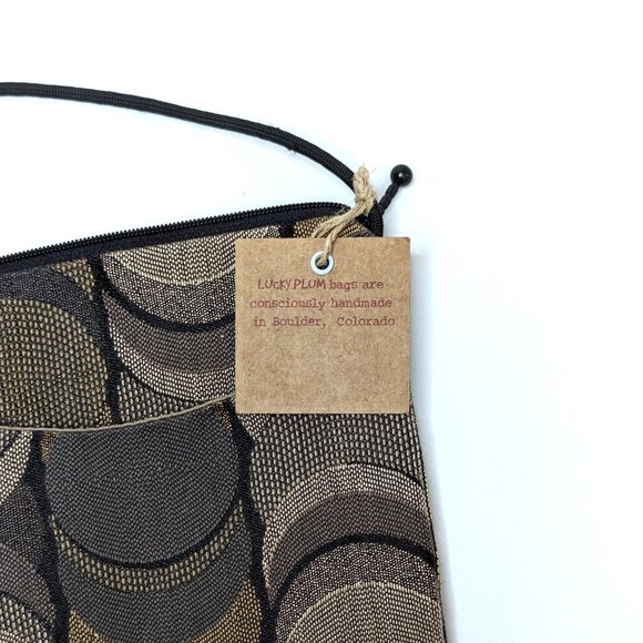 NWT New Lucky Plum Boulder Co Handbag Minibag Handmade Circular Pattern Brown - Picture 3 of 5